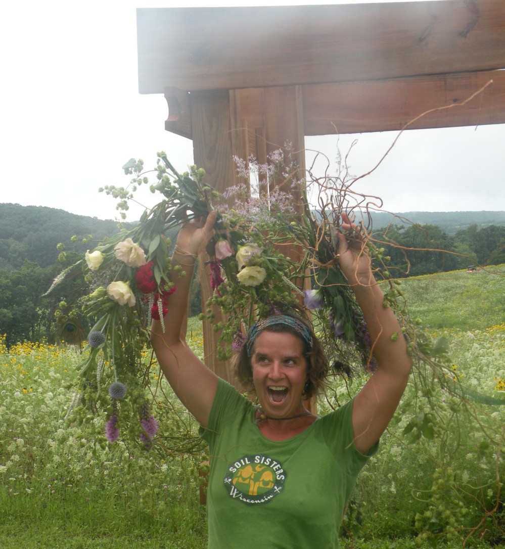 bench pressing bouquets